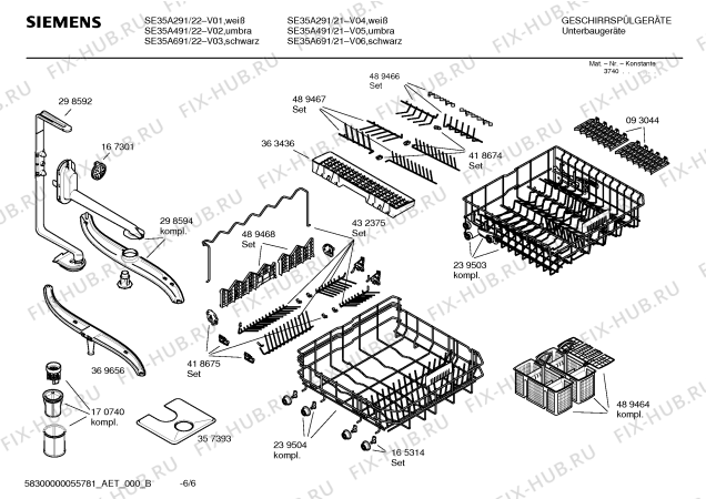 Схема №1 SE35491 с изображением Вкладыш в панель для посудомойки Siemens 00360676