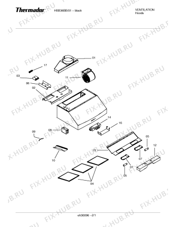 Схема №2 HSB36BB с изображением Лента для электровытяжки Bosch 00438130