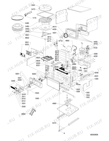 Схема №1 AMW 511 IX с изображением Нагревательный элемент для микроволновой печи Whirlpool 481225998514