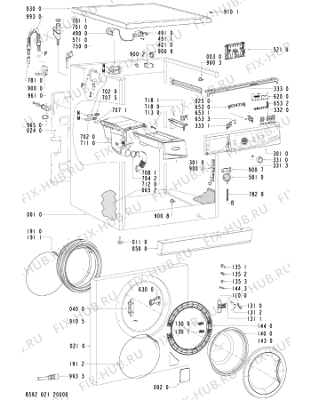 Схема №1 MONTANA 1600 с изображением Обшивка для стиралки Whirlpool 481245217818