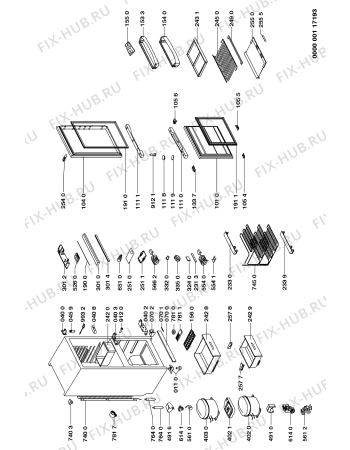 Схема №1 ART 932/G с изображением Дверка для холодильной камеры Whirlpool 481946689462