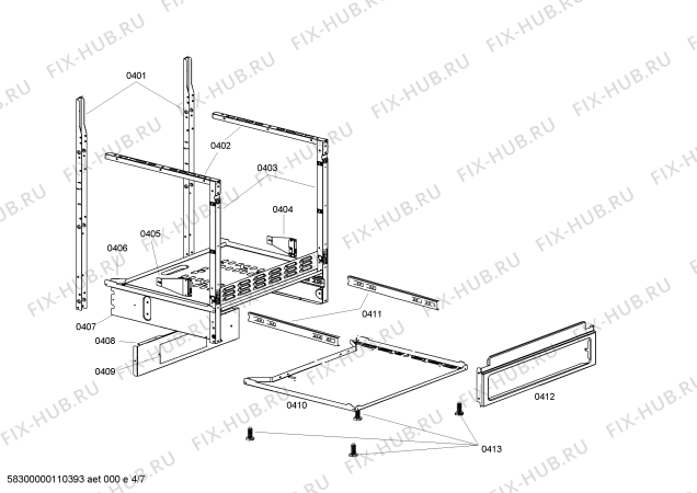 Схема №3 HES2250U с изображением Стеклокерамика для духового шкафа Bosch 00243226
