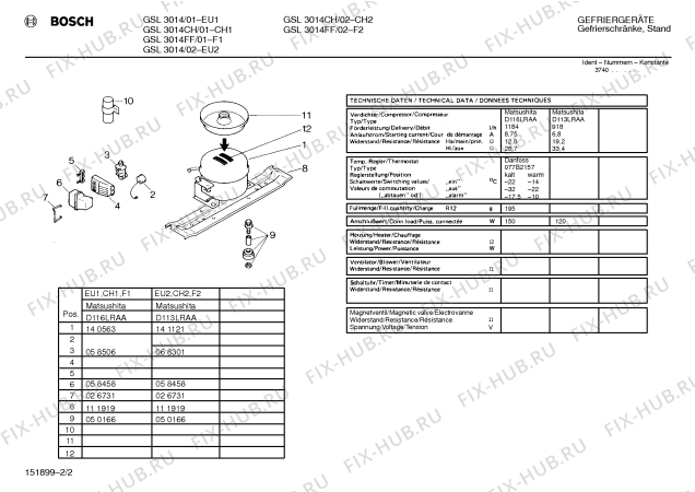 Взрыв-схема холодильника Bosch GSL3014CH - Схема узла 02