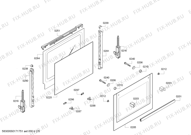 Взрыв-схема плиты (духовки) Bosch HBA10B250E H.BO.NP.LK/.IN.GLASS.B4/.X.ME///// - Схема узла 02