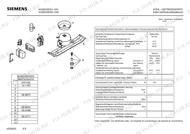 Взрыв-схема холодильника Siemens KG26V20 - Схема узла 03