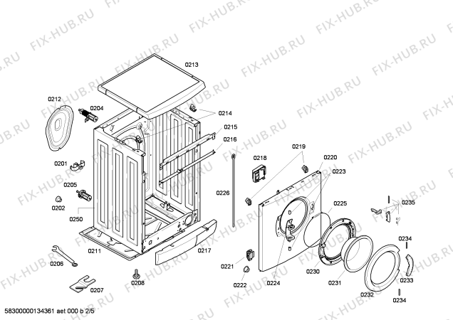 Схема №4 WAE20442OE Maxx 7 с изображением Панель управления для стиралки Bosch 00672041