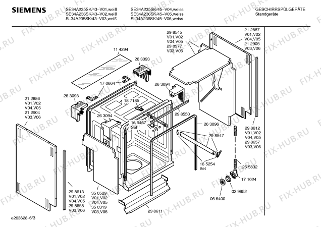 Схема №2 SHU43A52SK с изображением Краткая инструкция для посудомойки Siemens 00586649