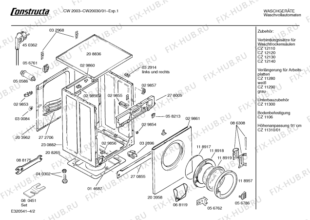 Схема №4 CW20030 CW2003 с изображением Программная индикация для стиральной машины Bosch 00069582