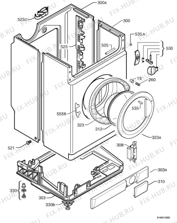 Взрыв-схема стиральной машины Arthurmartinelux AWF1210C - Схема узла Housing 001