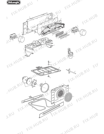 Схема №1 DE60EPS с изображением Клавиша для духового шкафа DELONGHI 630F616