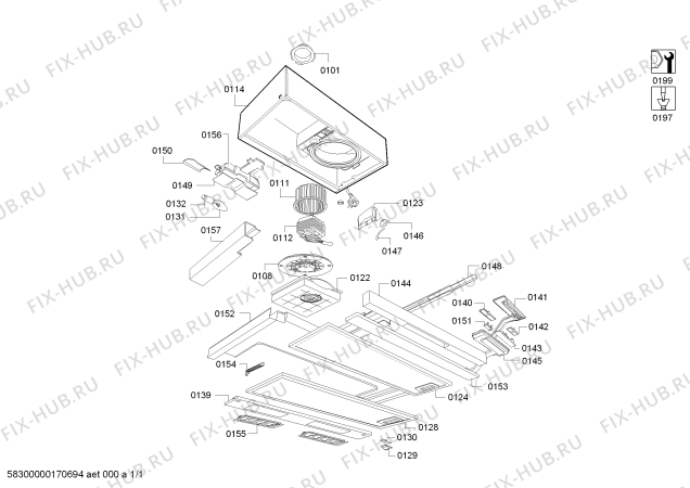 Схема №1 DHI625P с изображением Кнопка для вентиляции Bosch 00421751