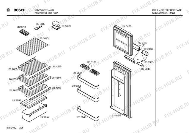 Взрыв-схема холодильника Bosch KSV2402 - Схема узла 02