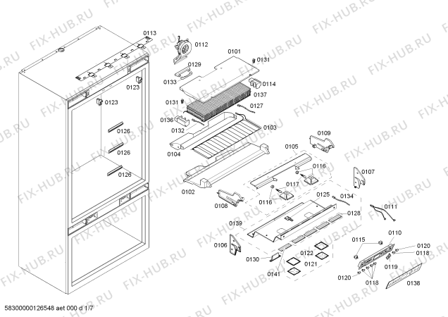 Схема №3 CI36BP00 с изображением Монтажный набор для холодильника Siemens 00669011