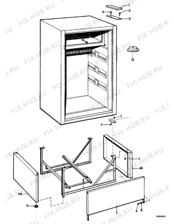 Взрыв-схема холодильника Electrolux RAK662 - Схема узла C20 Cabinet  B