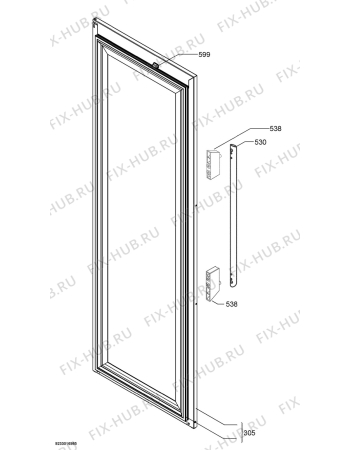 Взрыв-схема холодильника Electrolux ERW23910X - Схема узла Door 003