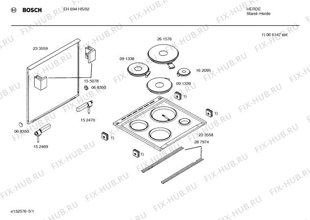 Схема №2 EH694HS с изображением Ручка выбора температуры для электропечи Bosch 00162515