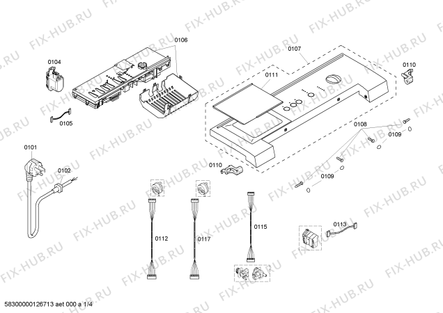 Схема №2 WFMC1001UC Nexxt 100 Series с изображением Кабель для стиральной машины Bosch 00610212