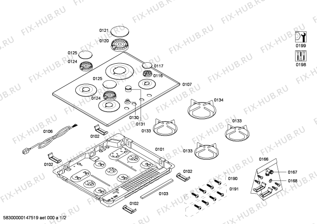 Схема №2 PPP616B20E ENC.PPP616B20E T60F 4G BOSCH с изображением Варочная панель для плиты (духовки) Bosch 00685290