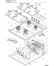 Схема №1 EU630TCASBC (F019738) с изображением Горелка для плиты (духовки) Indesit C00065669