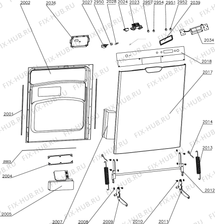 Схема №1 DW47W с изображением Ящичек для посудомойки DELONGHI DAU1590069