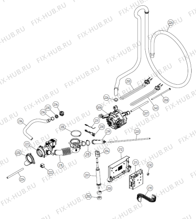 Схема №3 WA-Pumpe DE   -Black (900003536, WMC55) с изображением Инструкция по обслуживанию для стиралки Gorenje 185751