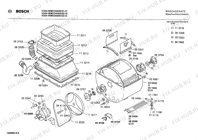 Взрыв-схема стиральной машины Bosch WMV3440II V344 - Схема узла 03