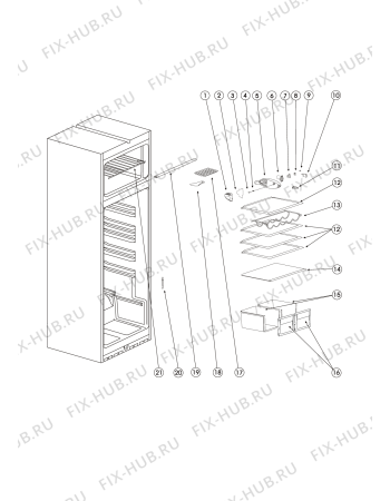 Взрыв-схема холодильника Hotpoint-Ariston RMTA1185X (F048640) - Схема узла