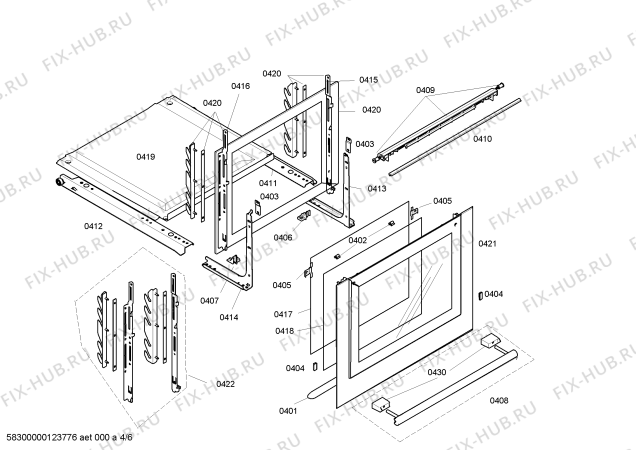 Схема №1 HE65U511 с изображением Крышка для плиты (духовки) Siemens 00478806