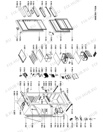 Схема №1 FIC-57NF с изображением Держатель для холодильника Whirlpool 481241829763