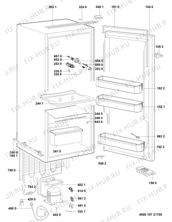 Схема №1 AR 121 A+ с изображением Дверка для холодильной камеры Whirlpool 481010384253