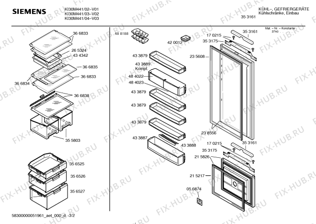 Схема №2 KI30M441 с изображением Инструкция по эксплуатации для холодильной камеры Siemens 00596968