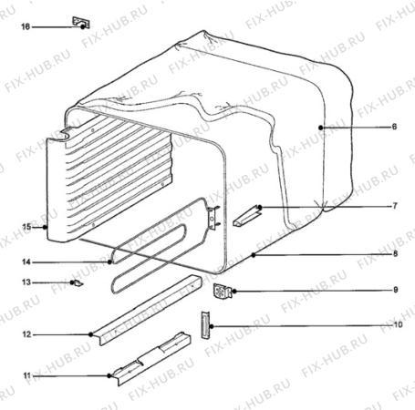 Взрыв-схема плиты (духовки) Tricity Bendix SB410WTS - Схема узла Oven