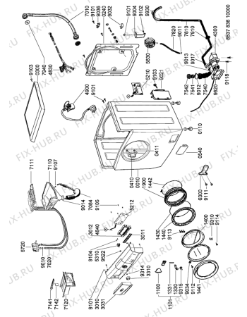 Схема №1 AWG 910 CE-A с изображением Микромодуль для стиралки Whirlpool 481221470675