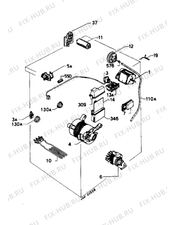 Взрыв-схема стиральной машины Zanussi ZF1100PX - Схема узла Electrical equipment