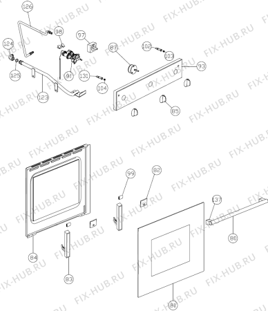 Взрыв-схема плиты (духовки) Gorenje BOG623E00X (472626, G60S) - Схема узла 02