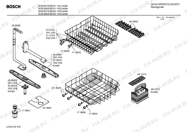 Схема №2 SGS3062GB с изображением Инструкция по эксплуатации для посудомоечной машины Bosch 00529048