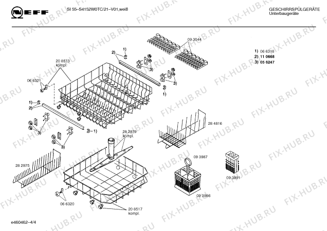 Схема №2 S4152W0TC SI55 с изображением Инструкция по эксплуатации для посудомоечной машины Bosch 00517331
