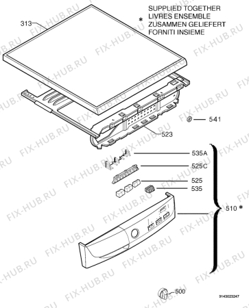 Взрыв-схема стиральной машины Rex Electrolux RE6120XC - Схема узла Command panel 037