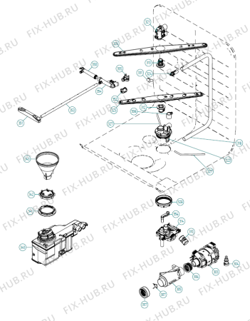 Взрыв-схема посудомоечной машины Asko D5253 FS TW   -SS FS Soft (339149, DW70.3) - Схема узла 03