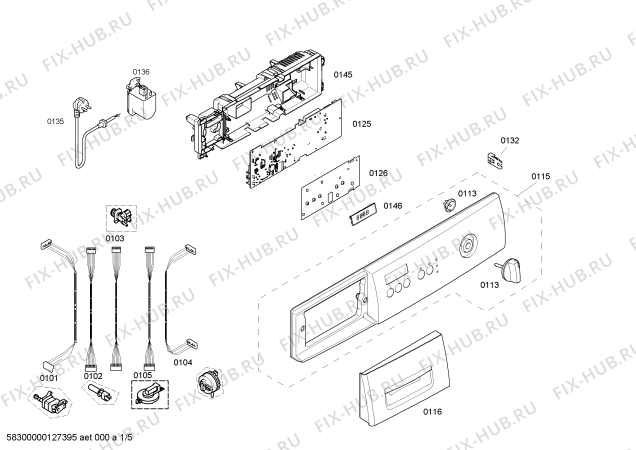 Схема №2 WAE28240 Classixx 6 с изображением Панель управления для стиралки Bosch 00667396