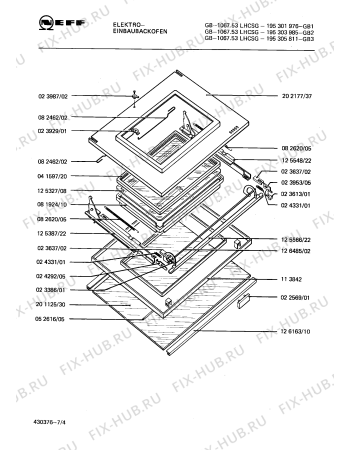 Схема №2 195301976 GB-1067.53LHCSG с изображением Пружина для плиты (духовки) Bosch 00082620