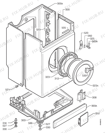 Взрыв-схема стиральной машины Aeg LAV115 - Схема узла Cabinet + armatures