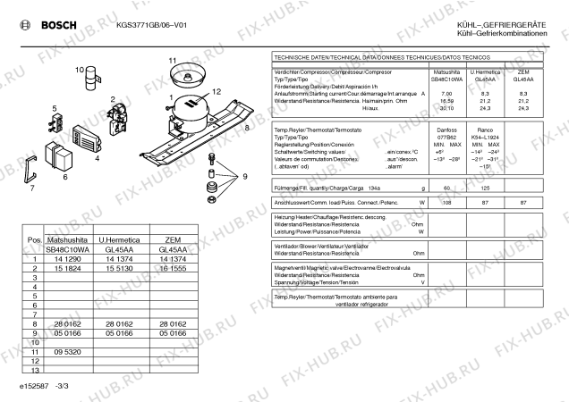 Схема №2 KGS3271FF с изображением Инструкция по эксплуатации для холодильника Bosch 00517373