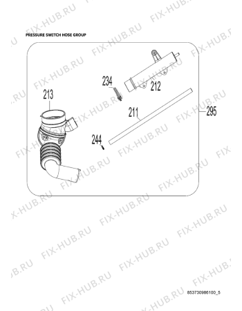 Схема №2 AWG/B M6080 S с изображением Рукоятка для стиралки Whirlpool 482000019787