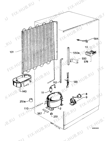 Взрыв-схема холодильника Zanussi ZFC18/9KS - Схема узла Functional parts
