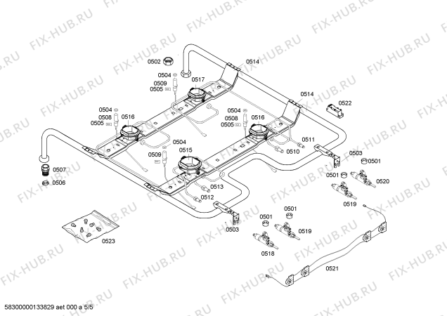 Схема №2 HM444510N с изображением Панель управления для электропечи Siemens 00669734