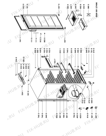 Схема №1 GKMC 3347/2 с изображением Держатель для холодильника Whirlpool 481940479495