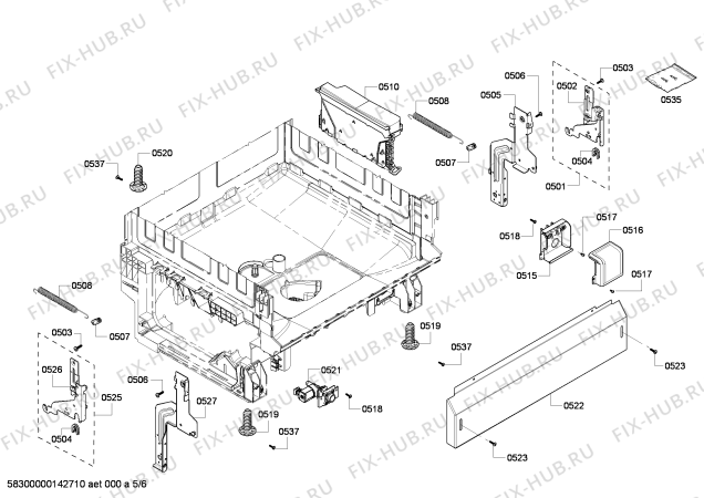 Взрыв-схема посудомоечной машины Bosch SHX4AP05UC - Схема узла 05