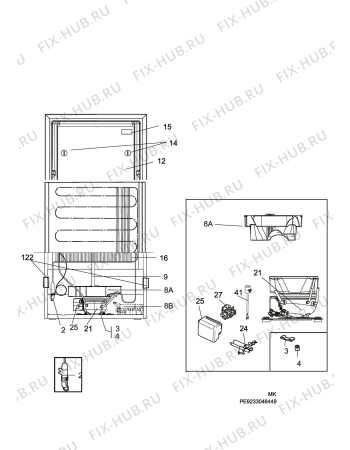 Взрыв-схема холодильника Electrolux ERF3200MOW - Схема узла C10 Cold, users manual