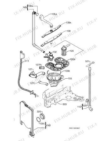 Взрыв-схема посудомоечной машины Aeg F55062VI0 - Схема узла Hydraulic System 272